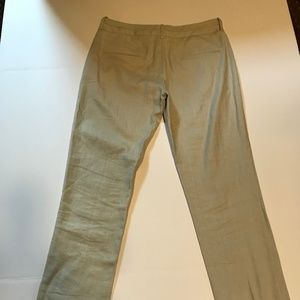 Cotton Linen pants, flat front